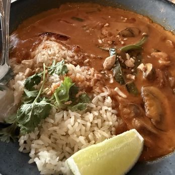 Moxies - Thai red curry shrimp rice - New American Near Me - Boston, Massachusetts Moxies - Thai red curry shrimp rice - New American Near Me - Boston, Massachusetts