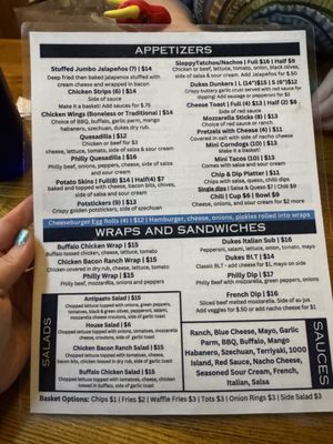 Menu photo 2 Dukes Pizza, Pub and Grill Oakdale, MN