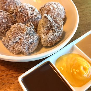 Star Noodle - Malasada with chocolate, mango, & caramel dipping sauces - Asian Fusion Near Me - Lahaina, Hawaii