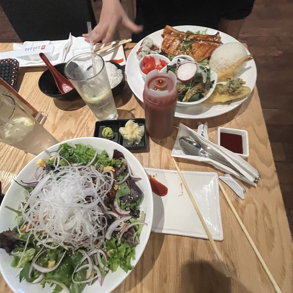 Chirashi Bowl and Salmon Teriyaki Bento Chirashi Bowl and Salmon Teriyaki Bento