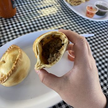 La Farola Empanadas - Inside of 13. Spicy Saltea Empanada - delicious! - Empanadas Near Me - Costa Mesa, California La Farola Empanadas - Inside of 13. Spicy Saltea Empanada - delicious! - Empanadas Near Me - Costa Mesa, California