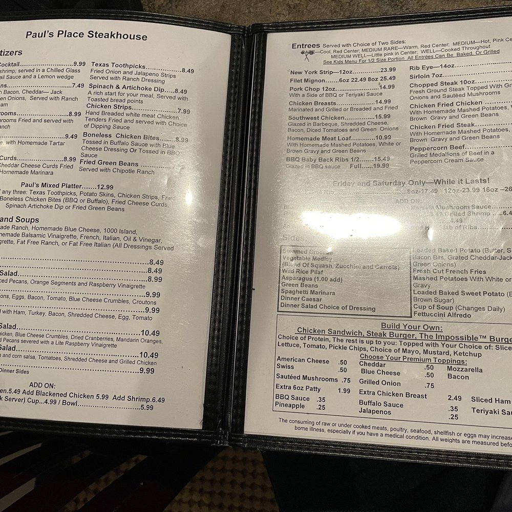 Paul's Place Steakhouse - Steakhouses Near Me - Shawnee, Oklahoma