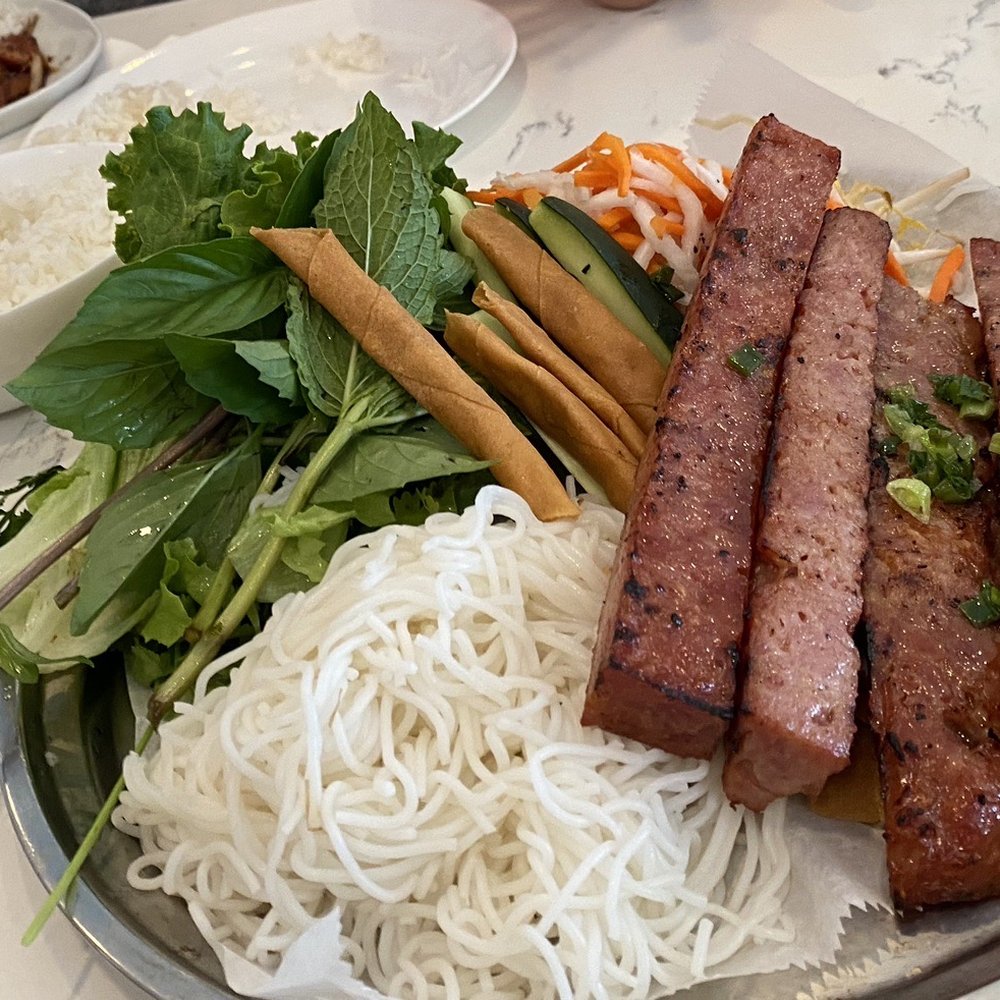 MT Noodles - Nem nướng cuốn (Vietnamese grilled pork). Serve with Vietnamese rice papers to make your own personal wraps. - Vietnamese Near Me - Brooklyn Park, Minnesota MT Noodles - Nem nướng cuốn (Vietnamese grilled pork). Serve with Vietnamese rice papers to make your own personal wraps. - Vietnamese Near Me - Brooklyn Park, Minnesota