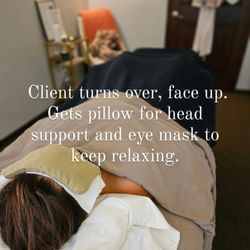Seal Beach Massage & Wellness - Client relaxing on table.