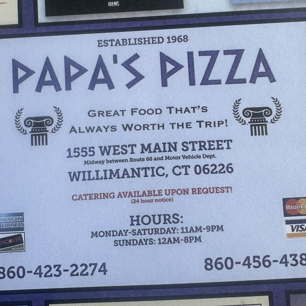 Photo of menu mat on tables in pizza restaurant Photo of menu mat on tables in pizza restaurant