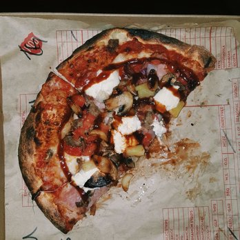 MOD Pizza - Pepperoni, canadian bacon, bacon, diced tomatoes, Pineapple, red onion, mushrooms Oven roasted garlic, ricotta cheese BBQ sauce drizzle - Fast Food Near Me - Woodland, California MOD Pizza - Pepperoni, canadian bacon, bacon, diced tomatoes, Pineapple, red onion, mushrooms Oven roasted garlic, ricotta cheese BBQ sauce drizzle - Fast Food Near Me - Woodland, California