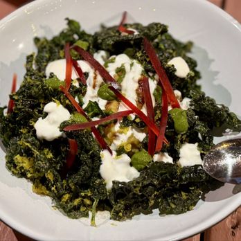 Yelp's Dinner Party at Kitchen Rumors - Crispy Kale with eggplant - Yelp Events Near Me - Houston, Texas Yelp's Dinner Party at Kitchen Rumors - Crispy Kale with eggplant - Yelp Events Near Me - Houston, Texas