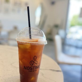 Nostimo Cafe & Tea - Trà Đào Cam Sả / Peach Orange Lemongrass Black Tea - Coffee & Tea Near Me - Westminster, California Nostimo Cafe & Tea - Trà Đào Cam Sả / Peach Orange Lemongrass Black Tea - Coffee & Tea Near Me - Westminster, California