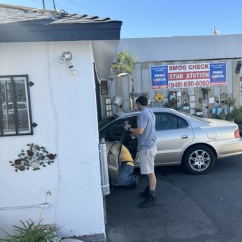 Costa Mesa Smog Test Only - The older man and the younger man that work there - Smog Check Stations Near Me - Costa Mesa, California