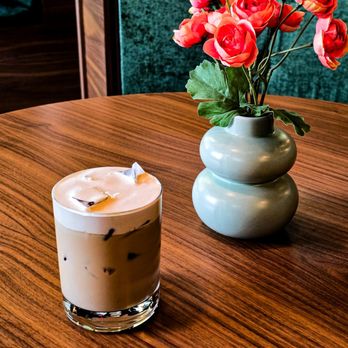 Kafe Krave - Cookie Butter latte in a glass cup. - Coffee & Tea Near Me - San Antonio, Texas Kafe Krave - Cookie Butter latte in a glass cup. - Coffee & Tea Near Me - San Antonio, Texas