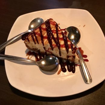 Galvin's - Cheesecake with chocolate sauce, caramel sauce and raspberry sauce. I couldn't decided so she offer me to put them all in it. - Pizza Near Me - Georgetown, Kentucky Galvin's - Cheesecake with chocolate sauce, caramel sauce and raspberry sauce. I couldn't decided so she offer me to put them all in it. - Pizza Near Me - Georgetown, Kentucky