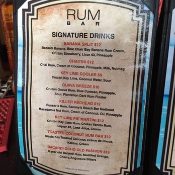 The Rum Bar - House drinks B - Cocktail Bars Near Me - Key West, Florida The Rum Bar - House drinks B - Cocktail Bars Near Me - Key West, Florida