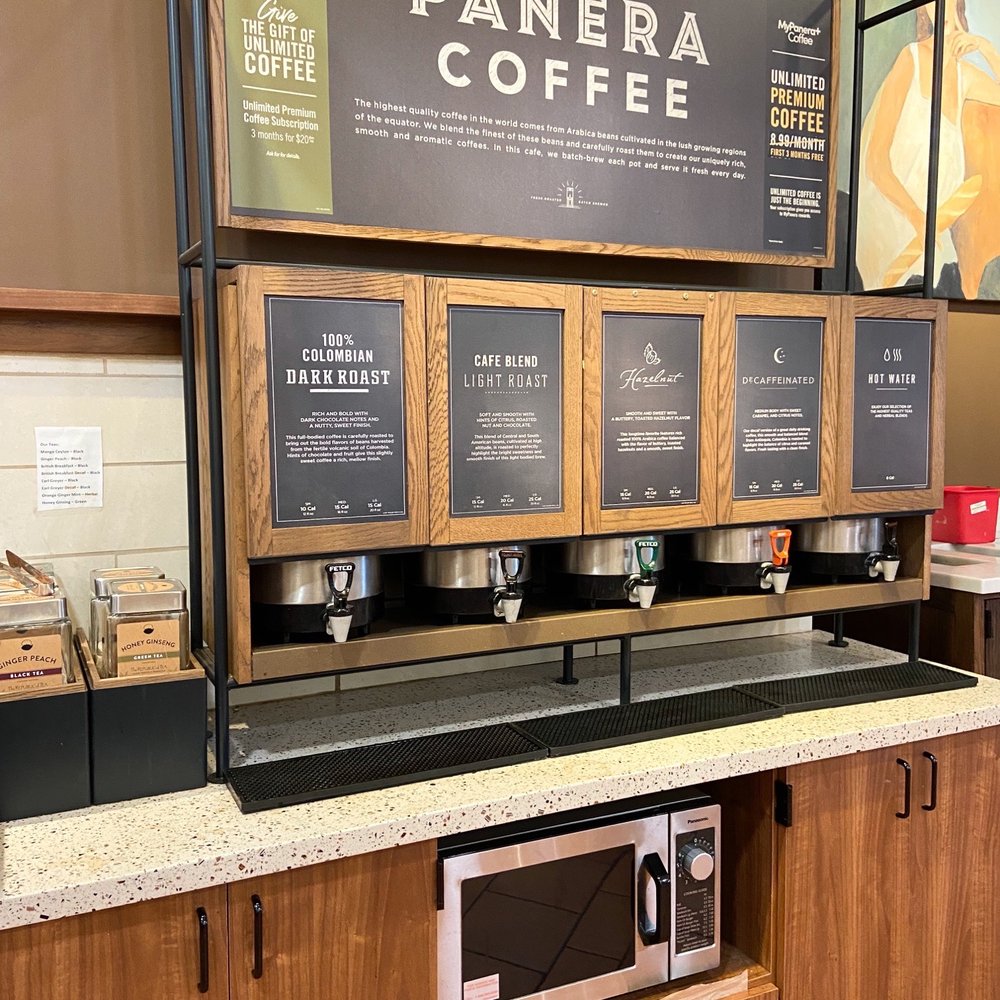 Panera Bread - Self-serve coffee with a microwave in the bottom - Sandwiches Near Me - Concord, California Panera Bread - Self-serve coffee with a microwave in the bottom - Sandwiches Near Me - Concord, California