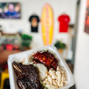 L&L Hawaiian Barbecue - Pick 2 - BBQ Short Ribs & Lava Chicken with Rice and Mac - Hawaiian Near Me - Waco, Texas