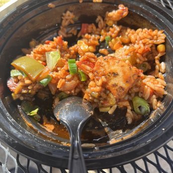 Cane Patch Kitchen - The jambalaya had okay taste, but uncooked rice. Really? - Soul Food Near Me - San Diego, California