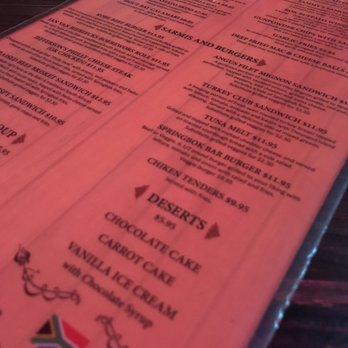 Springbok Bar & Grill - Menu - Sports Bars Near Me - Van Nuys, California