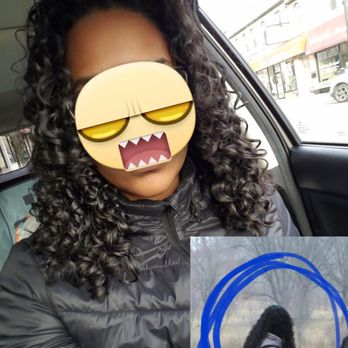 Jersey Curl Salon - The length of my hair styled BEFORE, circled in blue. The big photo is the hack job- me in my car leaving my appt. Top to bottom, terrible. - Hair Salons Near Me - Cliffside Park, New Jersey Jersey Curl Salon - The length of my hair styled BEFORE, circled in blue. The big photo is the hack job- me in my car leaving my appt. Top to bottom, terrible. - Hair Salons Near Me - Cliffside Park, New Jersey