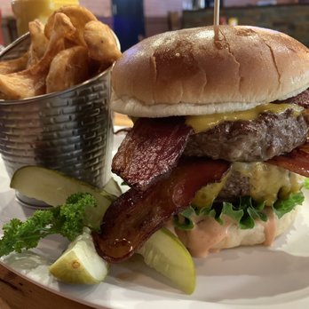 Burger District - Double Bacon Cheeseburger tasted great! - Burgers Near Me - Arlington, Virginia Burger District - Double Bacon Cheeseburger tasted great! - Burgers Near Me - Arlington, Virginia