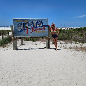 Siesta Key Beach - My daughter posing for me - Beaches Near Me - Sarasota, Florida