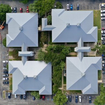 BELDON Roofing Company - a bird's - eye view of a parking lot - Roofing Near Me - San Antonio, Texas