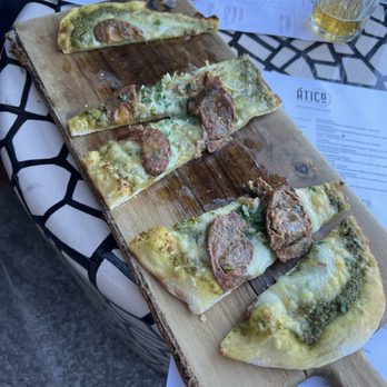 Ático - Ft. Worth - Deer sausage flat bread - Tapas Bars Near Me - Fort Worth, Texas Ático - Ft. Worth - Deer sausage flat bread - Tapas Bars Near Me - Fort Worth, Texas