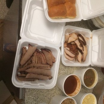King’s BBQ - Brisket, turkey, dinner rolls, gumbo, creamed corns, dirty rice, & BBQ sauce for less than $37. - Barbeque Near Me - Sugar Land, Texas