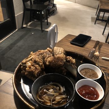 Lineage - Crispy Pata with 3 sauces. My favorite was the soy based one. - Asian Fusion Near Me - Wailea, Hawaii