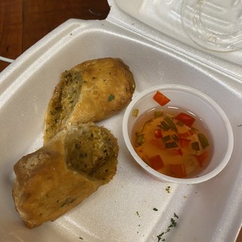Joe's Cafe - Cajun eggrolls with pepper jelly sauce (after I ate half). So good. - Donuts Near Me - Terrytown, Louisiana