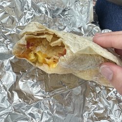 Porchlight Coffee - Bacon breakfast burrito