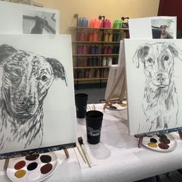 Our furbabies! Before painting.