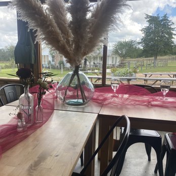 Majek Vineyard & Winery - a table set for a wedding reception - Wineries Near Me - Schulenburg, Texas Majek Vineyard & Winery - a table set for a wedding reception - Wineries Near Me - Schulenburg, Texas