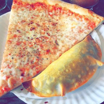 Mario's Saddle Brook Pizza - Beef Empanadas and a Slice of plain Pizza! - Pizza Near Me - Saddle Brook, New Jersey