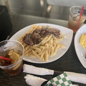 Sunset Rooftop - Pasta with steak - Hookah Bars Near Me - Los Angeles, California Sunset Rooftop - Pasta with steak - Hookah Bars Near Me - Los Angeles, California