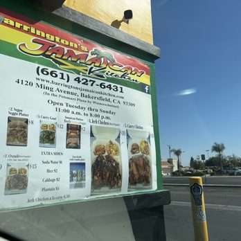Barrington's Jamaican Kitchen - Menu as of 10/2/22 - Caribbean Near Me - Bakersfield, California Barrington's Jamaican Kitchen - Menu as of 10/2/22 - Caribbean Near Me - Bakersfield, California