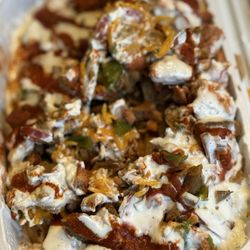 Olympia Deli & Juice Bar - Chicken and lamb over rice