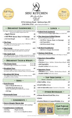 Menu photo 7 Sisu Kitchen Ballston Spa, NY