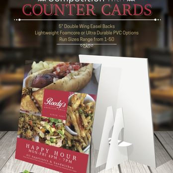 Zebra Printing - COUNTER display CARD - Printing Services Near Me - Bellevue, Washington