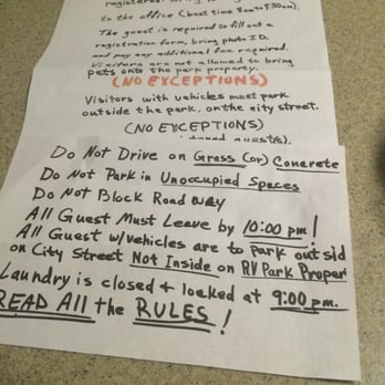 Covered Wagon RV Park - Some of the "professionally" written rules - RV Parks Near Me - Phoenix, Arizona Covered Wagon RV Park - Some of the "professionally" written rules - RV Parks Near Me - Phoenix, Arizona