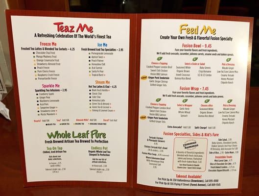 Menu photo 4 Tea Bar & Fusion Kitchen Chico, CA Menu photo 4 Tea Bar & Fusion Kitchen Chico, CA
