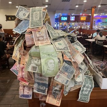 Uptown Buffet - a pile of money hanging from the ceiling - Buffets Near Me - Miami, Florida Uptown Buffet - a pile of money hanging from the ceiling - Buffets Near Me - Miami, Florida