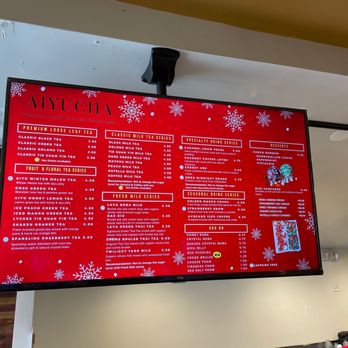 Aiyu Cha - Menu 11/2021 - Bubble Tea Near Me - Westminster, California