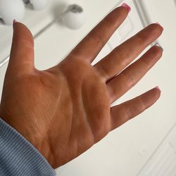 Azure Salon and Day Spa - Orange/uneven hands the next day