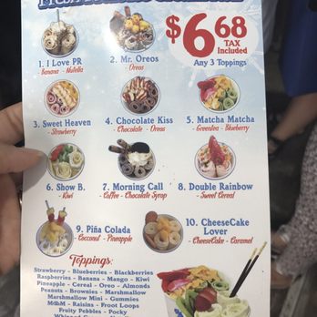 Below Zero - Menu of special! - Ice Cream & Frozen Yogurt Near Me - San Juan, Puerto Rico