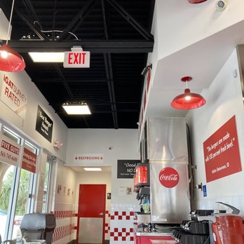 Five Guys - the inside of a fast food restaurant - Burgers Near Me - Jupiter, Florida