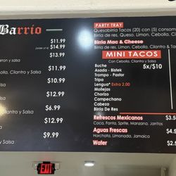 Birria Barrio - Menu