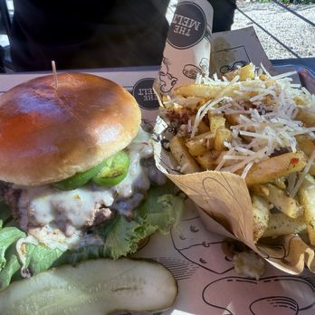 The Melt - SPICY MISSION MELTBURGER and GARLIC PARMESAN FRIES - Burgers Near Me - Sacramento, California The Melt - SPICY MISSION MELTBURGER and GARLIC PARMESAN FRIES - Burgers Near Me - Sacramento, California