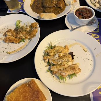 Seafood Seller & Cafe - Our grunt fish prepared blackened, grilled and Lausanne style - Seafood Near Me - Crystal River, Florida