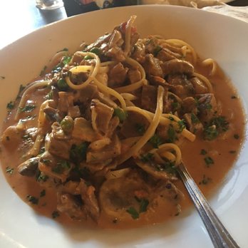 Tresino's - Fusili (sub linguini noodles and eggplant for chicken) - Italian Near Me - Wildomar, California Tresino's - Fusili (sub linguini noodles and eggplant for chicken) - Italian Near Me - Wildomar, California