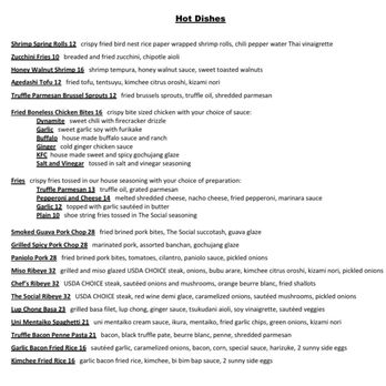 The Social Honolulu - Menu as of August 2021 - American Near Me - Honolulu, Hawaii The Social Honolulu - Menu as of August 2021 - American Near Me - Honolulu, Hawaii