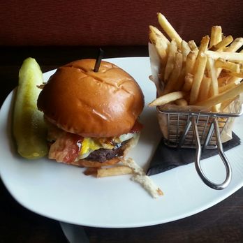 110 Grill - The tasty  "Cure" burger came with a plentiful basket of fries. - Bars Near Me - Chelmsford, Massachusetts